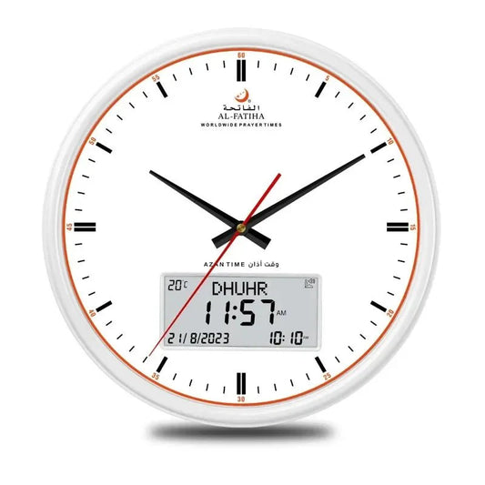 Avelena | Zamora Zeit Gebetsuhr – Automatische globale Gebetszeiten mit Azan-Alarma und elegantem Design