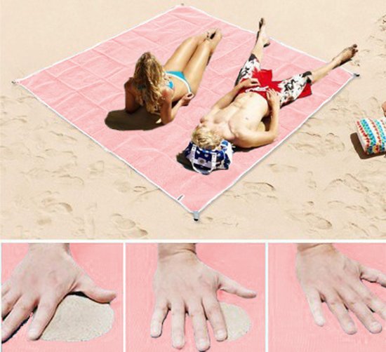 Avelena | XXL Sandfreies Strandtuch | Zandsheet | 200x200