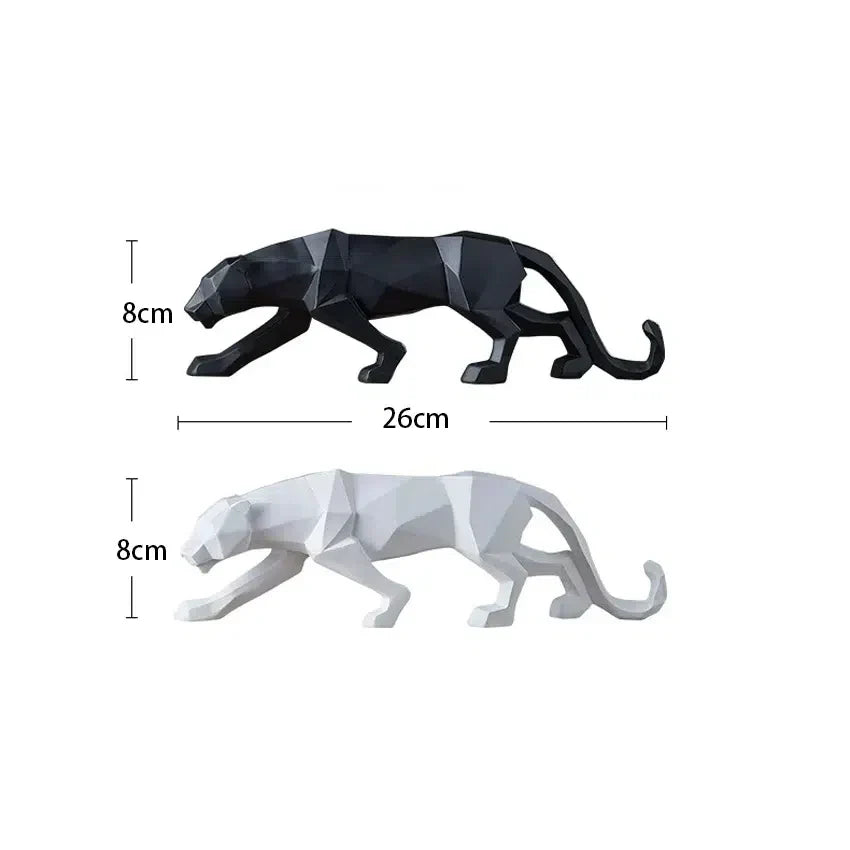 Avelena | Strenges Schwarz-Weiß Panther Figuren