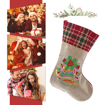 Avelena | Diamantmalerei Weihnachten Strasssocke Stickerei Mosaik Geschenkbeutel
