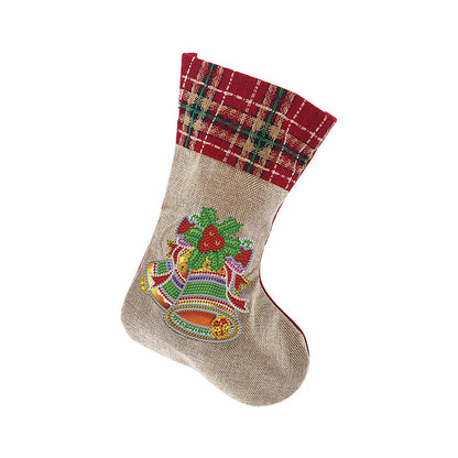 Avelena | Diamantmalerei Weihnachten Strasssocke Stickerei Mosaik Geschenkbeutel