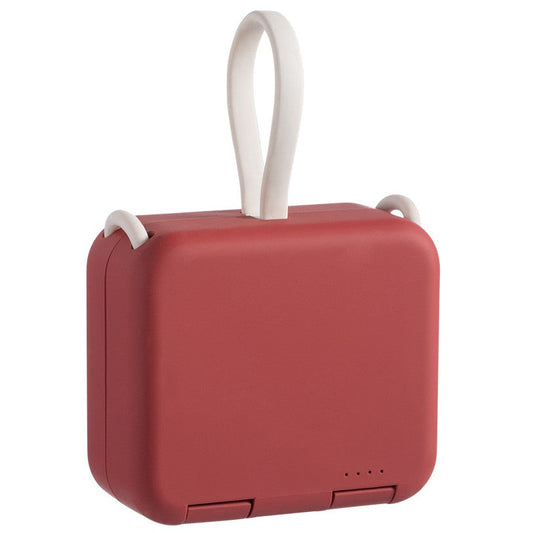 Avelena | 4000mAh tragbare Rückclip-Powerbank, mit Telefonhalter, faltbarem Design & Ladekabel, für gängige Handytypen