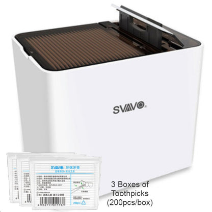 Avelena | Automatischer Smart Zahnstocher Spender mit UV-Desinfektion, wiederverwendbaren Zahnstocher & Infrarotsensor, für Zuhause, Restaurant & Büro