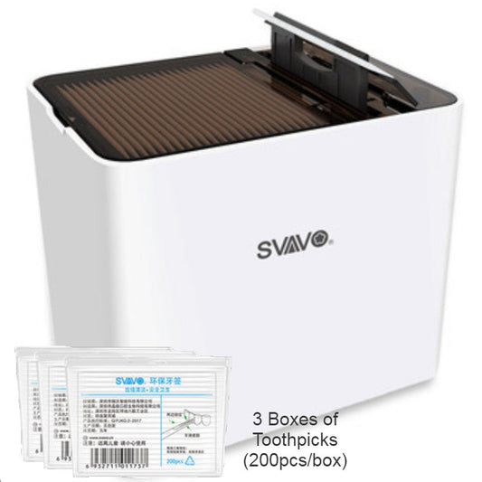 Avelena | Automatischer Smart Zahnstocher Spender mit UV-Desinfektion, wiederverwendbaren Zahnstocher & Infrarotsensor, für Zuhause, Restaurant & Büro