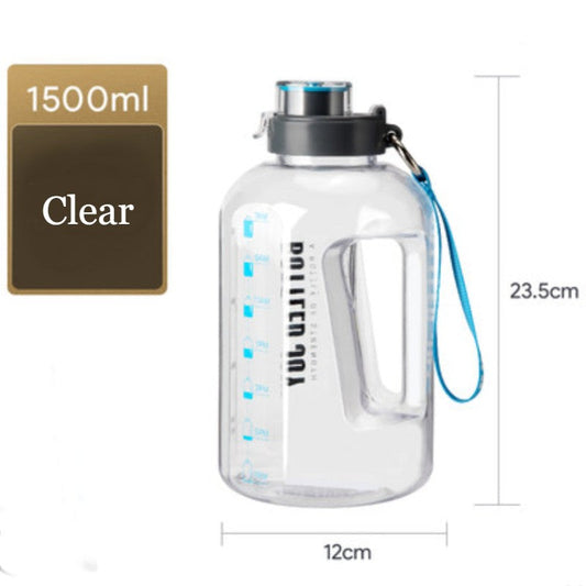 Avelena | 1500ml große Kapazität Wasserflasche, mit breiter Öffnung, Tritan-Material & BPA-frei, zum Wandern, Fahren, Trainieren & mehr