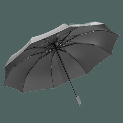 Avelena | Automatischer Regenschirm, mit eingebauter LED-Beleuchtung, 100 Tage lange Standby & 10 Rippen, für starken Regen, Nacht, im Freien & mehr