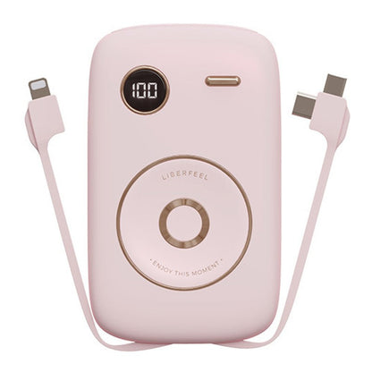 Avelena | 10000mAh Powerbank, mit integriertem Kabel, LED-Batterieanzeige & 6 Ausgängen, unterstützt Schnellladung