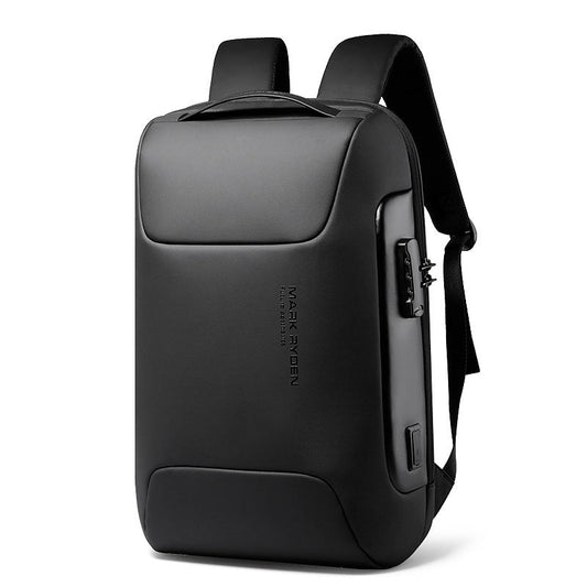 Avelena | Stylischer Rucksack mit großem Fassungsvermögen, mit Kombination Schloss, wasserdichtem Stoff, USB-Anschluss und Diebstahlschutzfächern, für Schule, Pendeln oder Reisen