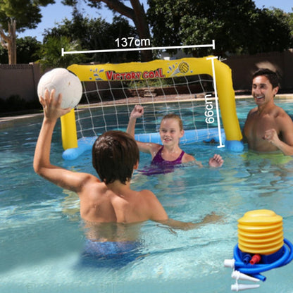 Avelena | Aufblasbares Pool Float Set, einschließlich Bälle, Tor oder Netz und Pumpe, für Sommerparty & Spaß im Wasser, für Kinder und Erwachsene