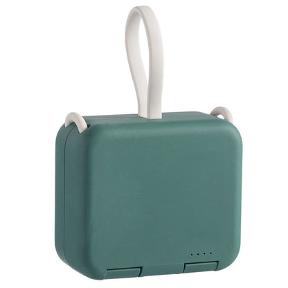 Avelena | 4000mAh tragbare Rückclip-Powerbank, mit Telefonhalter, faltbarem Design & Ladekabel, für gängige Handytypen