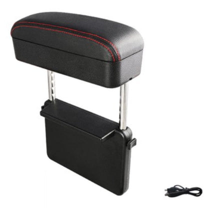 Avelena | 3-in-1 Universelle Verstellbare Auto-Armlehnen-Aufbewahrungsbox, mit Armstütze, Kabellosem Laden & Gegenstandsaufbewahrung, für lange Fahrten (1STK)