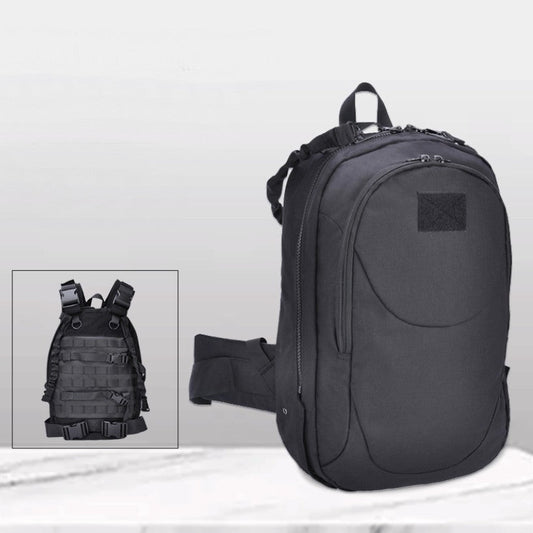 Avelena | Taktische transformierbare Weste-Rucksack, aus strapazierfähigem und wasserdichtem Material, mit verstellbaren Riemen und Montagesystem, für den Außenbereich, Wandern, Reisen und mehr