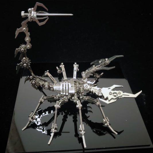 Avelena | 3D Skorpion Edelstahl DIY Metall Bauklötze, für Spaß, Geschenk & Anzeige