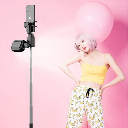 Avelena | Selfie Stick Stativ, mit Licht, abnehmbarem Bluetooth-Fernbedienung & 6 Höhenverstellungen
