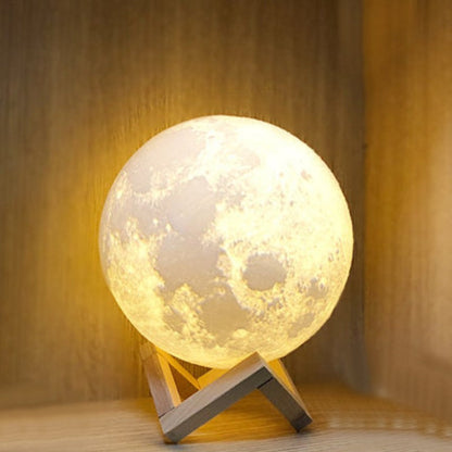 Avelena | Wiederaufladbare 3D Mondnachtlampe, mit Touch-Steuerung & USB-Ladekabel, das beste Geschenk für Freunde, Kinder und mehr