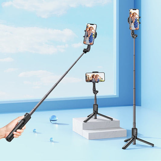 Avelena | 3-in-1 tragbarer Bluetooth Selfie-Stick Stativ mit kabferner Fernbedienung, für Party, Reisen, Urlaub