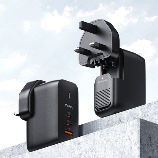 Avelena | 65W Handy-Ladegerät mit 2 USB-C- und 1 USB-A-Anschluss, für Handy und Laptop