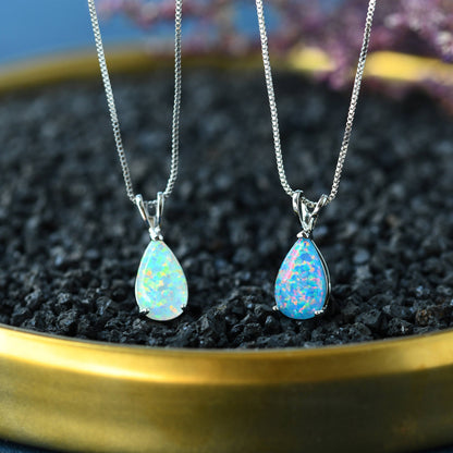 Avelena | Minimalist Drop Opal Pendant Necklace Selina