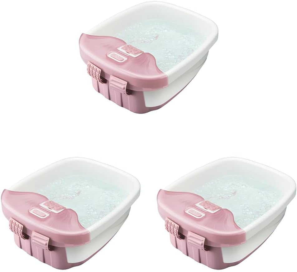 Avelena | Bubble Bliss Deluxe Fußbad Mit Wärme, Massierender Bogen, 3 Akupressuraufsätzen, Spritzschutz, Erhöhten Knoten Lagert Blasen