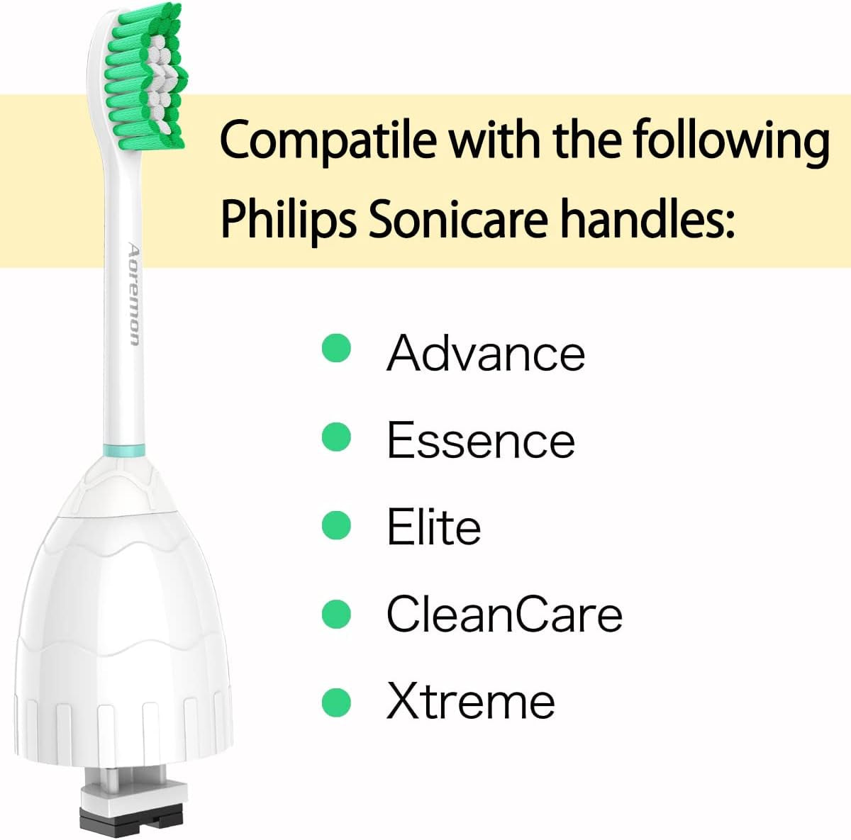 Avelena | Aoremon Ersatzbürstenköpfe Für Philips Sonicare E-Series Essence Hx7022/66 Und Andere Schraub-Auf Elektrische Zahnbürstenmodelle, 6 Paket