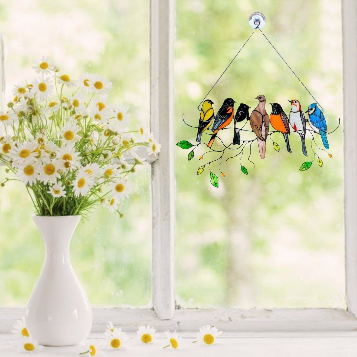 Avelena | Buntglas Vogel Suncatcher - Francia