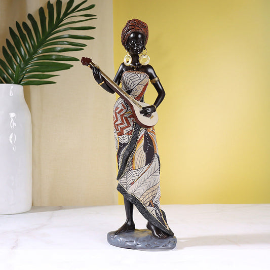 Avelena | Afrikanische weibliche Musiker-Skulptur