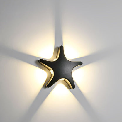 Avelena | Zeitgenössische Einfachheit Aluminium Seestern Design LED wasserdichte Wandlaterne Lampe für Außenterrasse