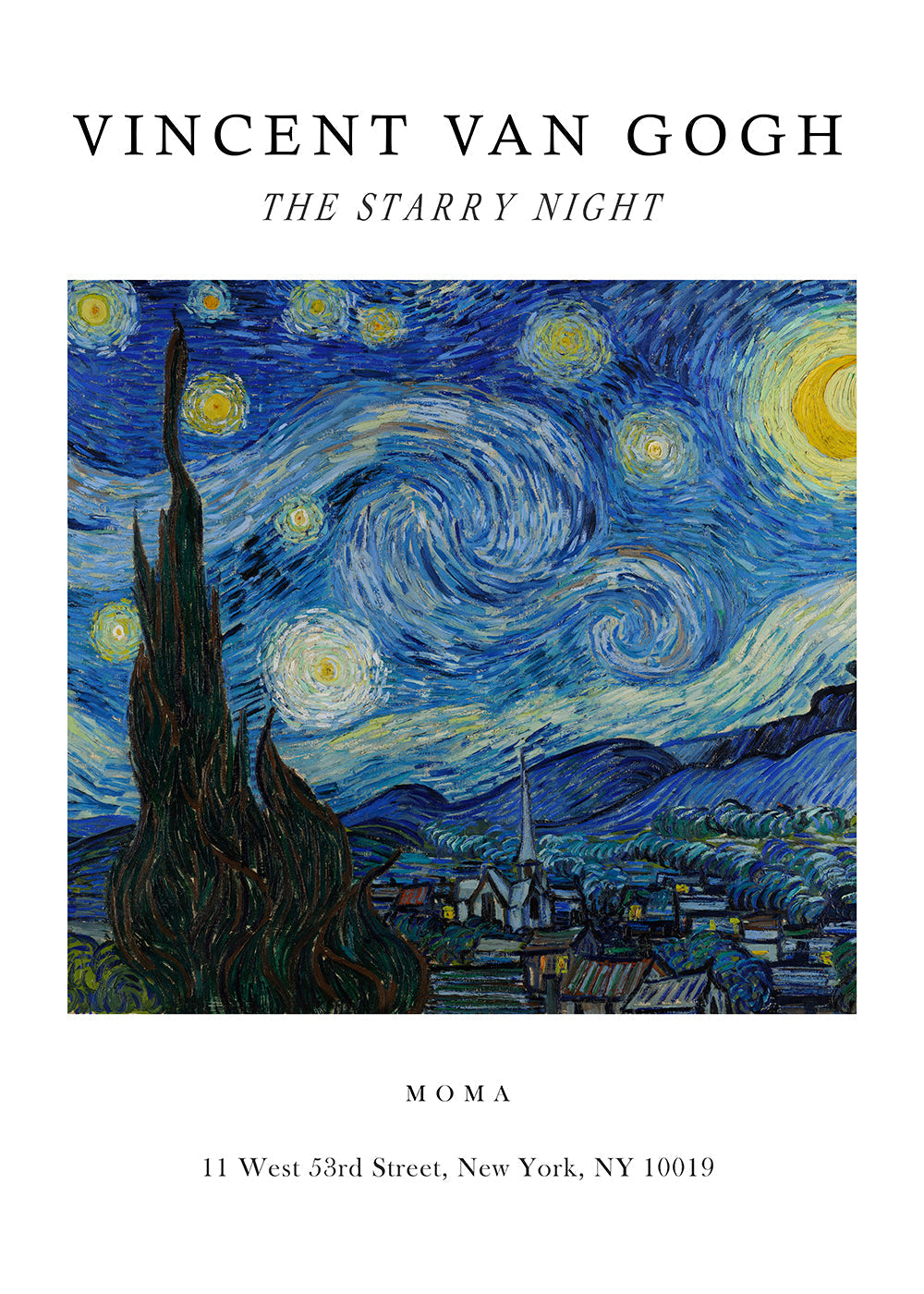 Avelena | Die Sternennacht Ausstellung Weiß - Van Gogh