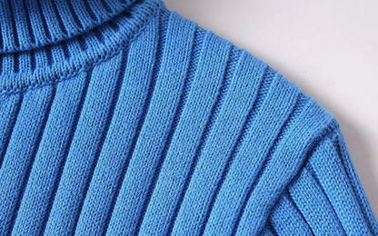 Avelena | Rollkragenpullover Mann Uni & Gestreift