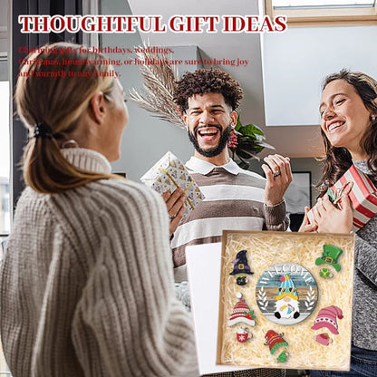 Avelena | 🍁Die besten Weihnachtsdekorationen🎄Austauschbares Willkommensschild mit Holzgnom🎈