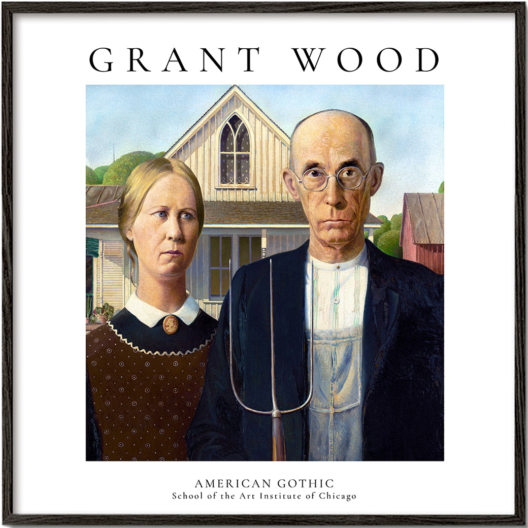 Avelena | American Gothic Von Grant Wood - Quadrat