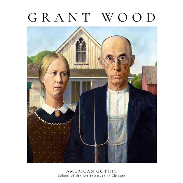Avelena | American Gothic Von Grant Wood - Quadrat