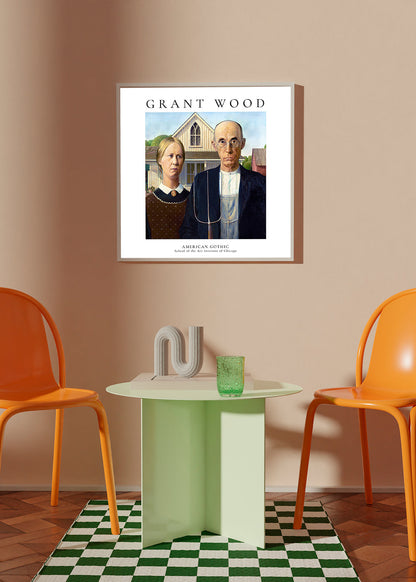 Avelena | American Gothic Von Grant Wood - Quadrat