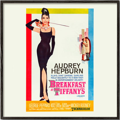 Avelena | Audrey Hepburn Frühstück Bei Tiffany 1961 Filmplakat - Quadrat