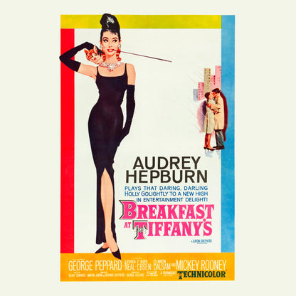 Avelena | Audrey Hepburn Frühstück Bei Tiffany 1961 Filmplakat - Quadrat