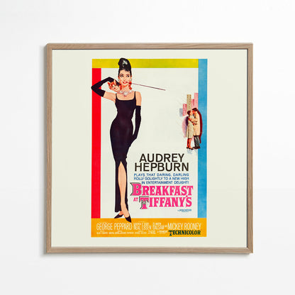 Avelena | Audrey Hepburn Frühstück Bei Tiffany 1961 Filmplakat - Quadrat
