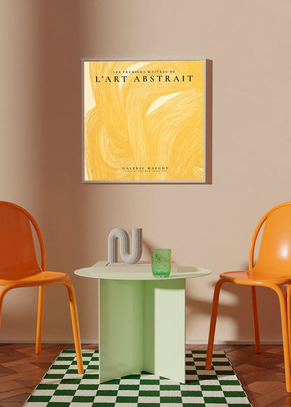Avelena | L'Art Abstrait, Das Galerie Maeght Ausstellungsposter - Quadrat