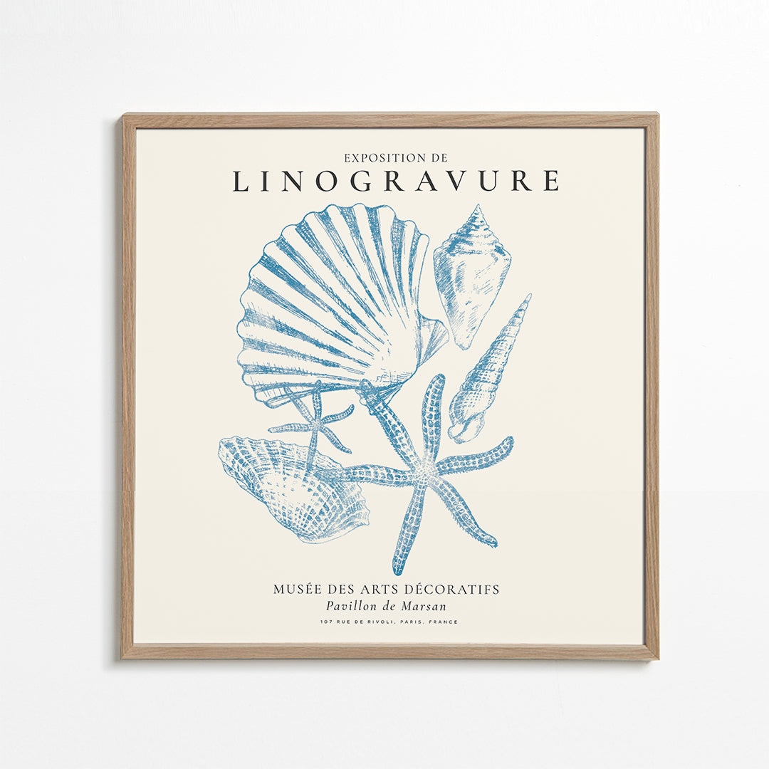 Avelena | Linolschnittausstellung, Sealife - Das Meeresleben - Quadrat