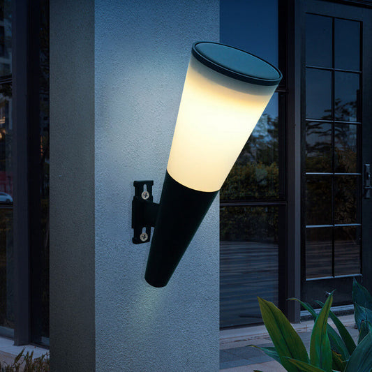 Avelena | Truro Solar Wandlampe Anthrazit - Energiesparende Solar-Außenwandbeleuchtung