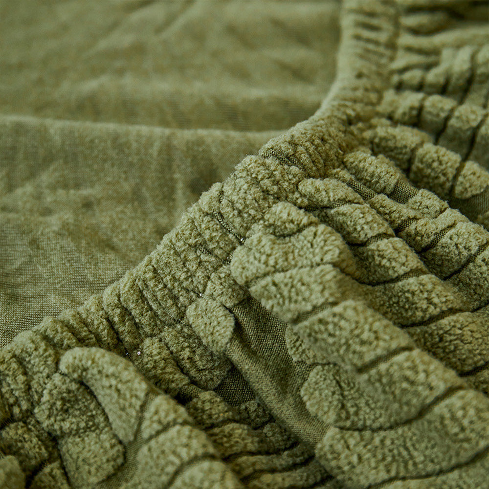 Avelena | Modernes Blatt Jacquard Wasserdicht Anti-Kratzer Stretch Vollüberzug Sofaüberzug