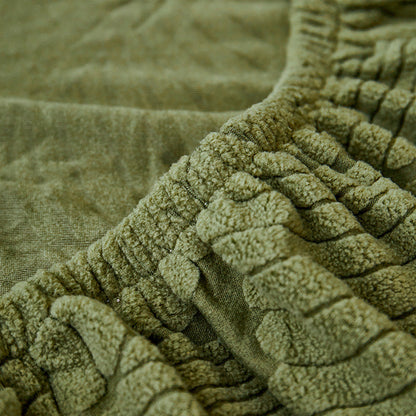 Avelena | Modernes Blatt Jacquard Wasserdicht Anti-Kratzer Stretch Vollüberzug Sofaüberzug