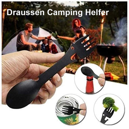 Avelena | Draussen Camping Helfer - 5 in 1 taktischer Gabel