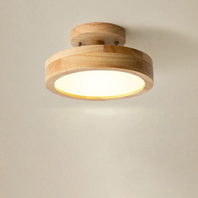 Avelena | Nordic Log Runde Led-Halb Eingebaut Deckenleuchte