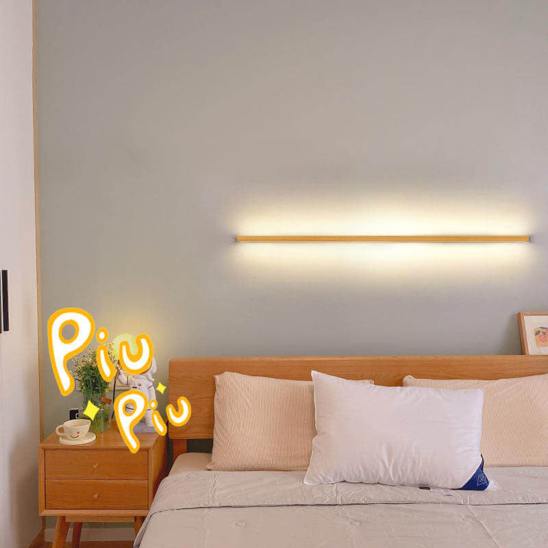 Avelena | ZenBeam Japanische LED Wandleuchte | Massivholz Design | Moderne Akzentbeleuchtung