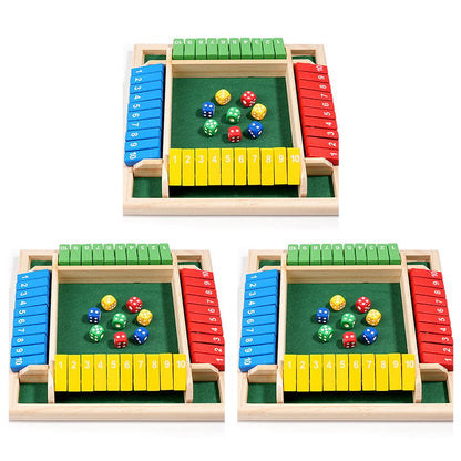Avelena | Shut The Box Spiel - Spaß Tisch Mathematikspiel für Erwachsene & Kinder