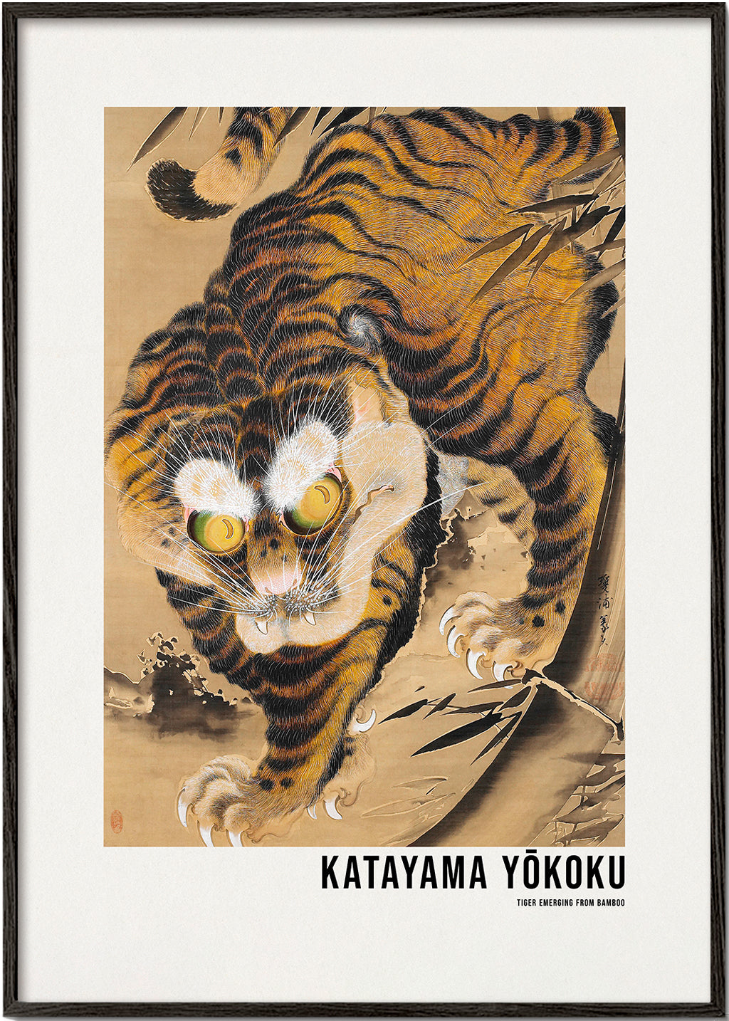 Avelena | Tiger, Der Aus Bambus Auftaucht - 18. Jahrhundert - Katayama Yokoku