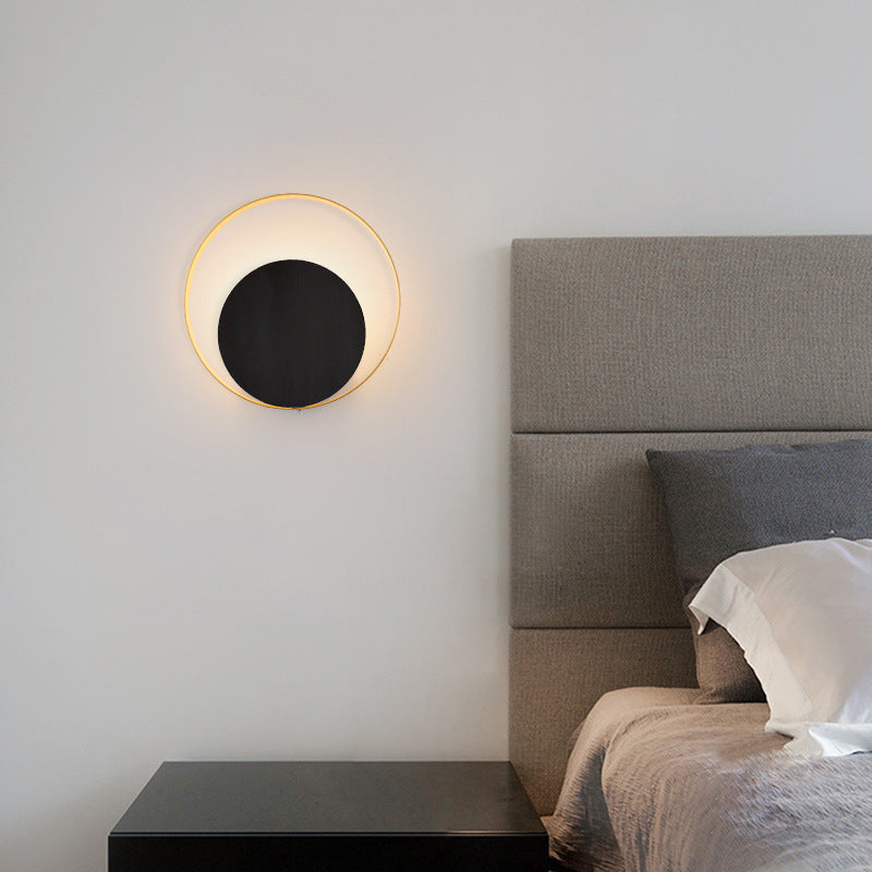 Avelena | Moderne Minimalistische Eisen Kreis Ring 1-Licht Wand Sconces Lampe Für Schlafzimmer