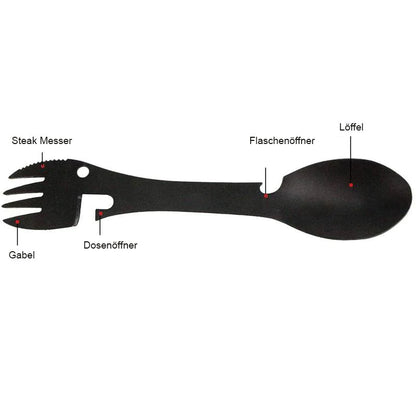 Avelena | Draussen Camping Helfer - 5 in 1 taktischer Gabel