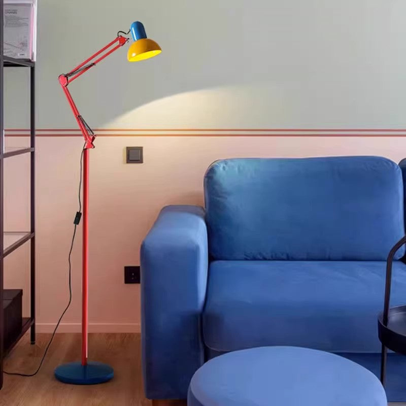 Avelena | Moderne Einfachheit Eisen Halbrund 1-Lampe Stehlampe für Schlafzimmer