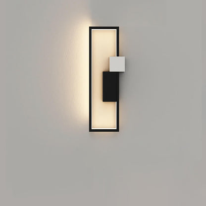 Avelena | Minimalistische Kreative Quadratische Rahmen Eisen Silikon LED Wandlampe